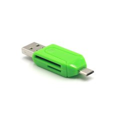 Card reader Memo Switch, USB 2.0 si microUSB, verde