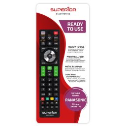 Telecomanda TELECOMANDA UNIVERSALA Superior, compatibila televizoare PANASONIC, bateriile (2 x AAA) nu sunt incluse, negru "SUPTRB011" (timbru verde 0.08 lei)