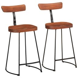 Scaune de bar 2 buc 49x43x88 cm lemn masiv de mango GartenMobel Dekor