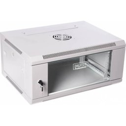 DIGITUS Wallmount cabinet 4U, 600x450mm, grey RAL 7035