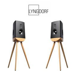 Boxe High-End Lyngdorf CUE-100 Black, Steinway AMT Tweeter, PURIFI Technology, Oak base (pereche)