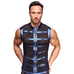 NEK Sleeveless Metallic Matte Look Figure-Emphasising Shirt 2161834 3XL