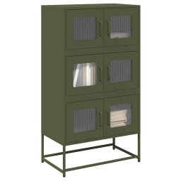 Dulap înalt, verde masliniu, 68x39x123 cm, otel GartenMobel Dekor