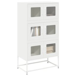 Dulap înalt, alb, 68x39x123 cm, otel GartenMobel Dekor