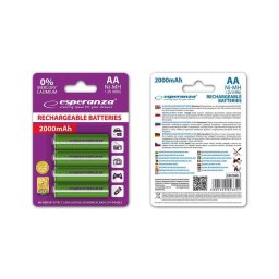 Esperanza EZA104G Baterii reîncărcabile Ni-MH AA 2000MAH x4