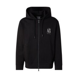 ARMANI EXCHANGE Hanorac negru / alb