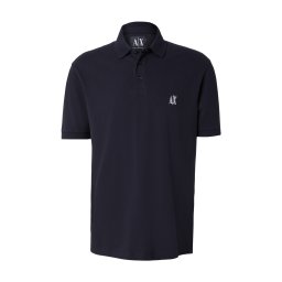 ARMANI EXCHANGE Tricou bleumarin / alb