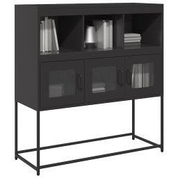 Dulap, negru, 100,5x39x107 cm, otel laminat la rece GartenMobel Dekor