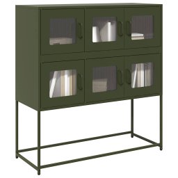 Dulap, verde masliniu, 100,5x39x107 cm, otel laminat la rece GartenMobel Dekor