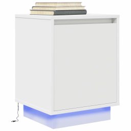 Noptiera cu lumini LED alb 38x34x50 cm GartenMobel Dekor