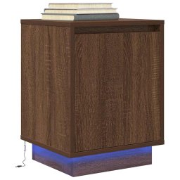 Noptiera cu lumini LED Stejar maro 38x34x50 cm GartenMobel Dekor