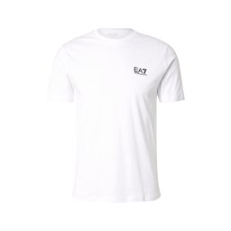 EA7 Emporio Armani Tricou negru / alb
