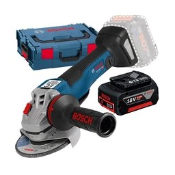 Bosch - GWS 18V-10 P - Polizor unghiular cu 2 acumulatori, Li-Ion, 18 V, 5 Ah, 115 mm, valiza speciala