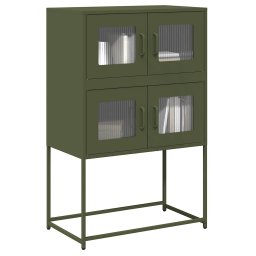 Dulap înalt, verde masliniu, 68x39x107 cm, otel GartenMobel Dekor