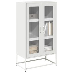 Dulap înalt, alb, 68x39x123 cm, otel GartenMobel Dekor