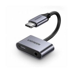 Adaptor Audio UGREEN USB-C - 3.5mm / USB-C CM193 Gri