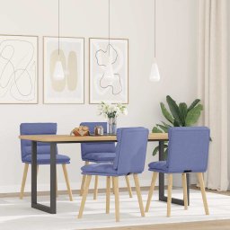 Scaune de sufragerie 4 buc tesatura Jeans Blue GartenMobel Dekor