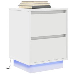 Noptiera cu lumini LED alb 38x34x50 cm GartenMobel Dekor