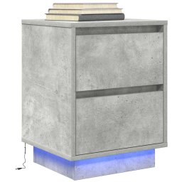 Noptiera cu lumini LED Gri beton 38x34x50 cm GartenMobel Dekor
