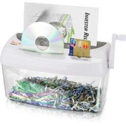 Distrugator documente Hand Shredder PS300-21, cross cut 3,5x40mm, 1 sheet, 1 CD, basket 3,6 l, P-4