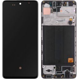 Piese si componente Display - Touchscreen Samsung Galaxy A51 A515, Cu Rama, Negru, Service Pack GH82-21669A