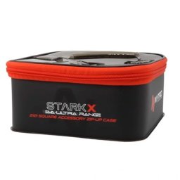 Geanta accesorii Nytro Starkx L 24x24cm, material EVA, sectiune patrata, capac transparent cu fermoar