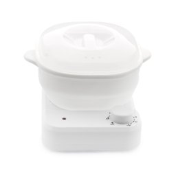 Wax Warmer topitor de ceară din silicon, cu suport, culoare albă