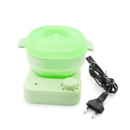 Wax Warmer topitor de ceară din silicon, cu suport, culoare verde