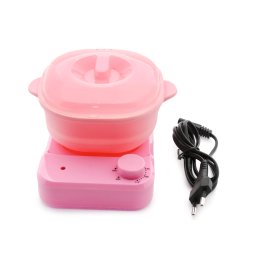 Wax Warmer topitor de ceară din silicon, cu suport, culoare roz