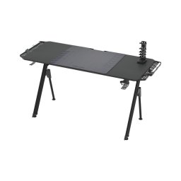 Masa de gaming FALCON 156x60 cm, iluminare LED RGB, negru