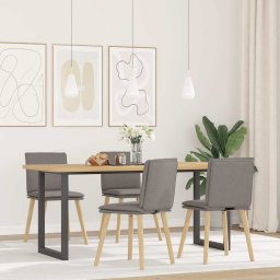 Scaune de sufragerie, 4 buc., gri taupe, material textil GartenMobel Dekor