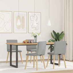 Scaune de sufragerie 4 buc tesatura gri nor GartenMobel Dekor
