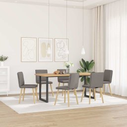Scaune de sufragerie, 6 buc., gri taupe, material textil GartenMobel Dekor