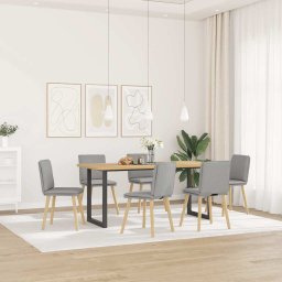 Scaune de sufragerie 6 buc tesatura gri nor GartenMobel Dekor