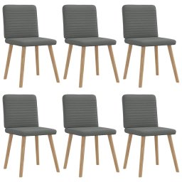 Scaune de sufragerie, 6 buc., gri închis, material textil GartenMobel Dekor