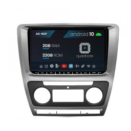 Navigatie Skoda Octavia 2 Facelift (2008-2013), Climatronic, Android 10, P-Quadcore 2GB RAM + 32GB ROM, 9 inch - AD-BGPW9MTK2GB + AD-BGRSK0052DIN