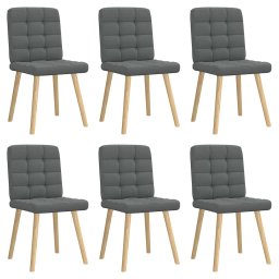 Scaune de sufragerie, 6 buc., gri închis, material textil GartenMobel Dekor