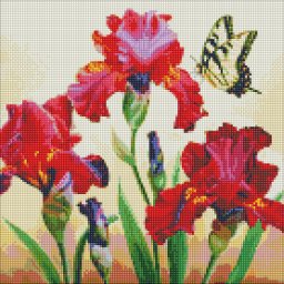 Set goblen cu diamante AB, cu sasiu, Irisi, 40x40 cm