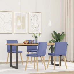 Scaune de sufragerie 4 buc tesatura Jeans Blue GartenMobel Dekor