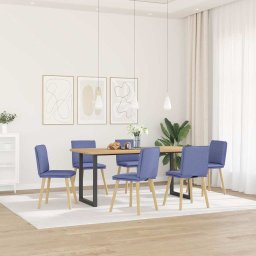 Scaune de sufragerie 6 buc tesatura Jeans Blue GartenMobel Dekor