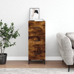 Servanta, stejar fumuriu, 34,5x34x90 cm, lemn compozit GartenMobel Dekor
