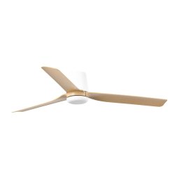Ventilator de tavan FARO 33829 PUNT TUB M maro/alb d. 130 cm + telecomandă