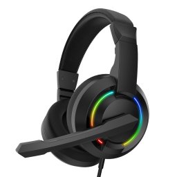Casti BGH-021 Hydra Black, Casti gaming cu fir, Negru, Jack 3.5mm