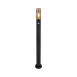 Lampă de exterior cu senzor Globo 3159BCS BOSTON 1xE27/15W/230V IP44 110 cm negru/cupru