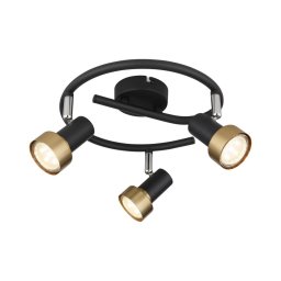 Spot Globo 57917-3G MASON 3xGU10/25W/230V negru/auriu