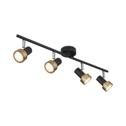 Spot Globo 57917-4G MASON 4xGU10/25W/230V negru/auriu