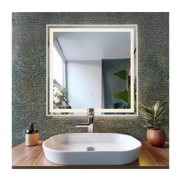 Oglindă LED dimabilă cu funcție de retroiluminare RIVAS LED/10W/230V 50x50 cm