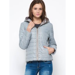 Jacket decorated with studs gray