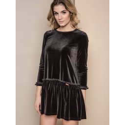 DRESS ONE IN SOFT VELVET BLACK