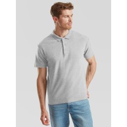 Light Grey Men's Polo Shirt Original Polo Friut of the Loom